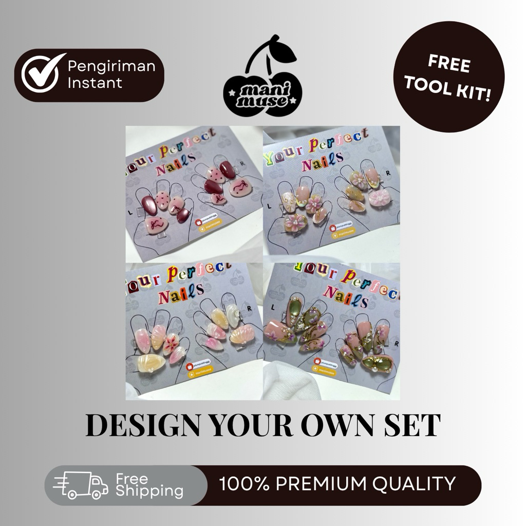 (MANIMUSE) PRESS ON NAILS CUSTOM DESIGN