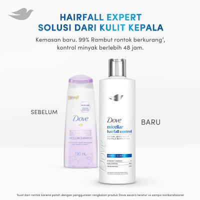 Dove derma shampoo hairfall control micellar 155ml