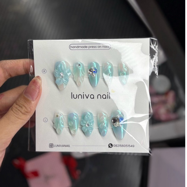 press on nails ready+paket lem cair