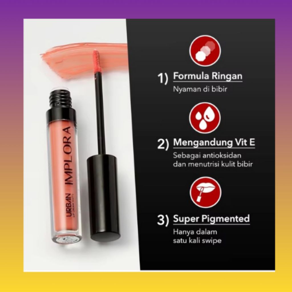IMPLORA Urban Lip Cream Matte Lightweight Longlasting & Transferproof