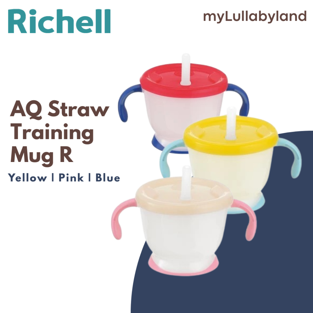 RICHELL AQ STRAW TRAINING MUG 150ML/CUP DE MUG