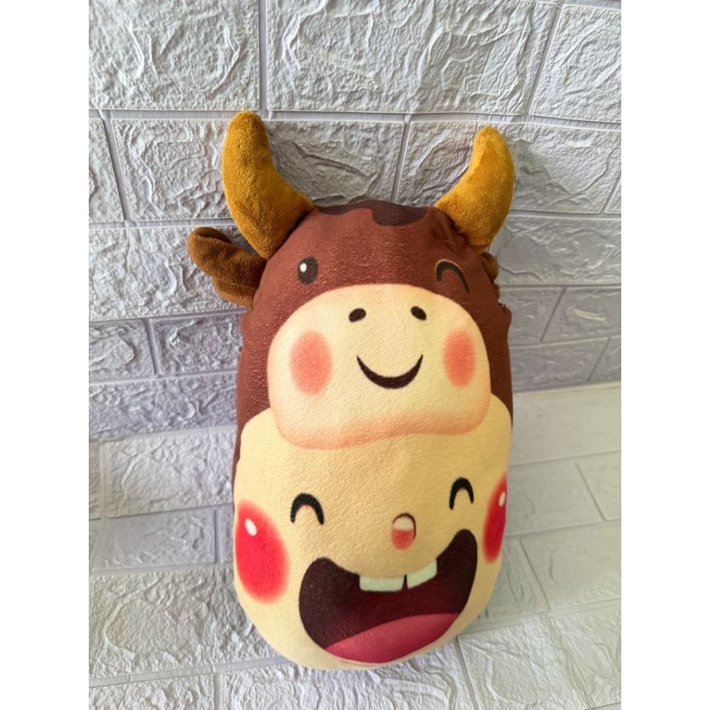Bantal Boneka Karakter Anak Kostum Sapi