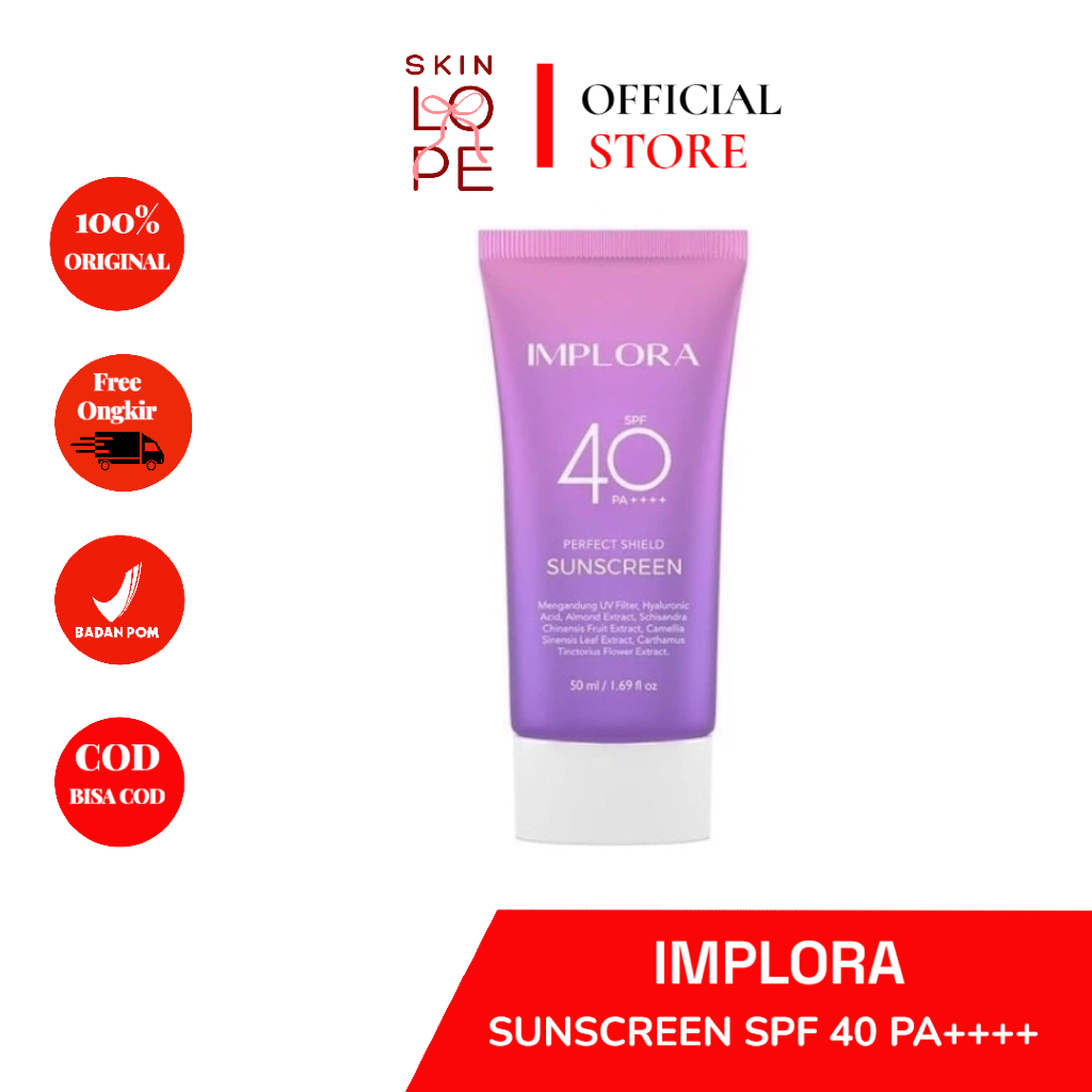 IMPLORA Perfect Shield Sunscreen SPF40 PA++++ 60ml - Sunscreen UV Filter