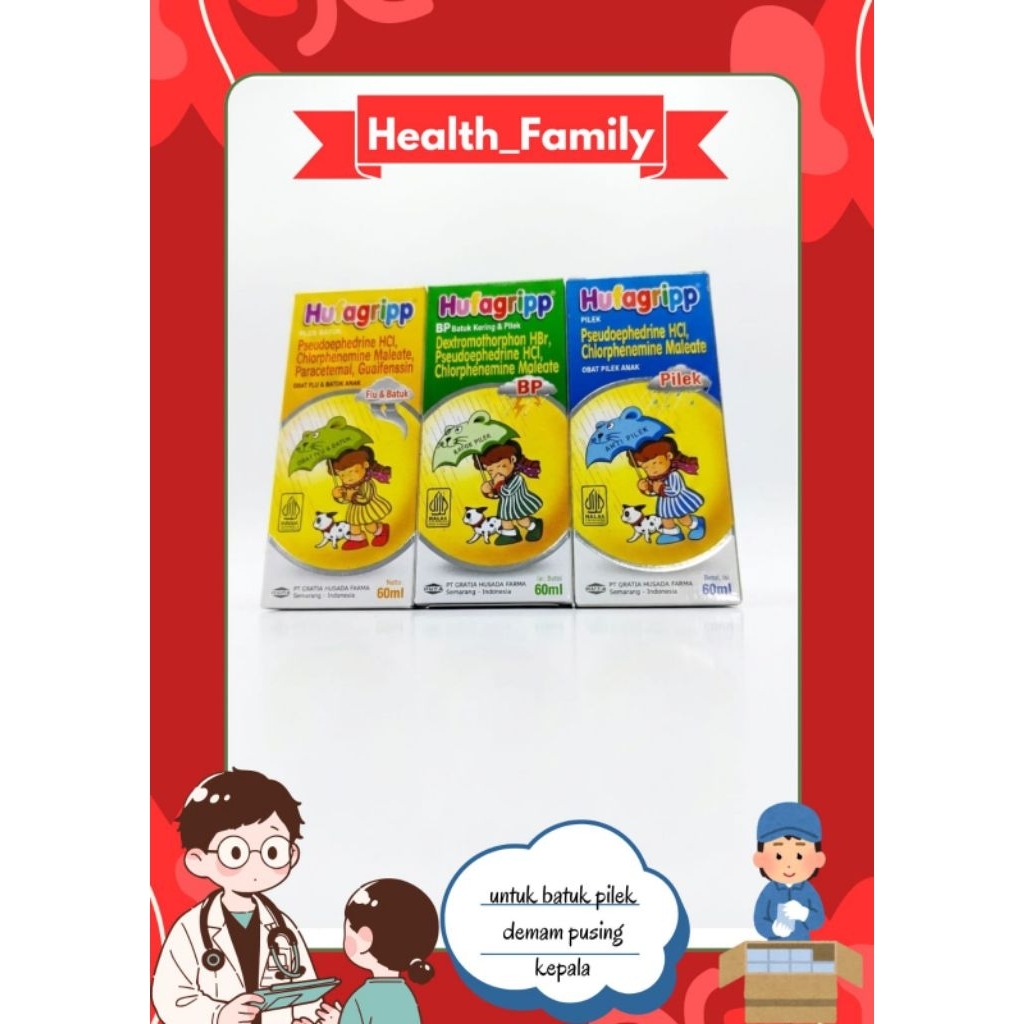 Hufagrip Flu & Batuk Sirup 60 Ml