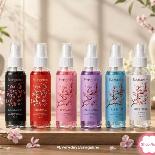 EVANGELINE Eau De Parfum Sakura Series putih 100ml