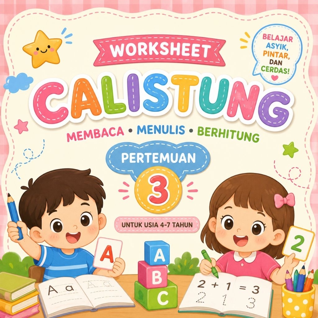 Worksheet Calistung Pertemuan 3 PDF