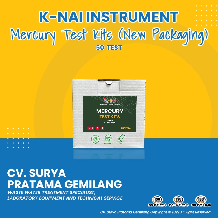 Mercury Test Kits 50 Test (New Packaging)