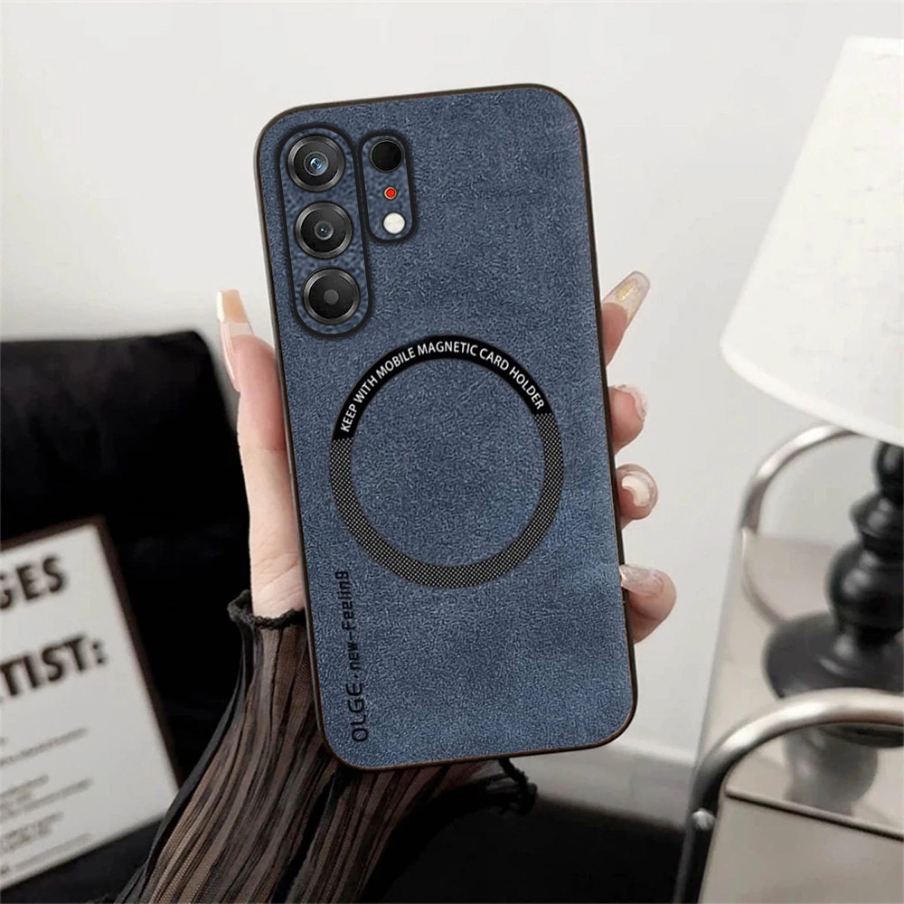 Casing Support Wireless Tecno Camon 50/50 Pro Leather Magnetic Magsafe