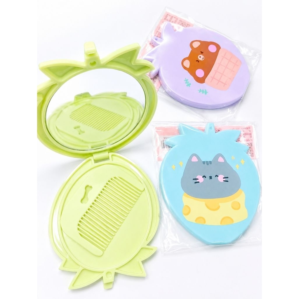 kaca lipat + sisir