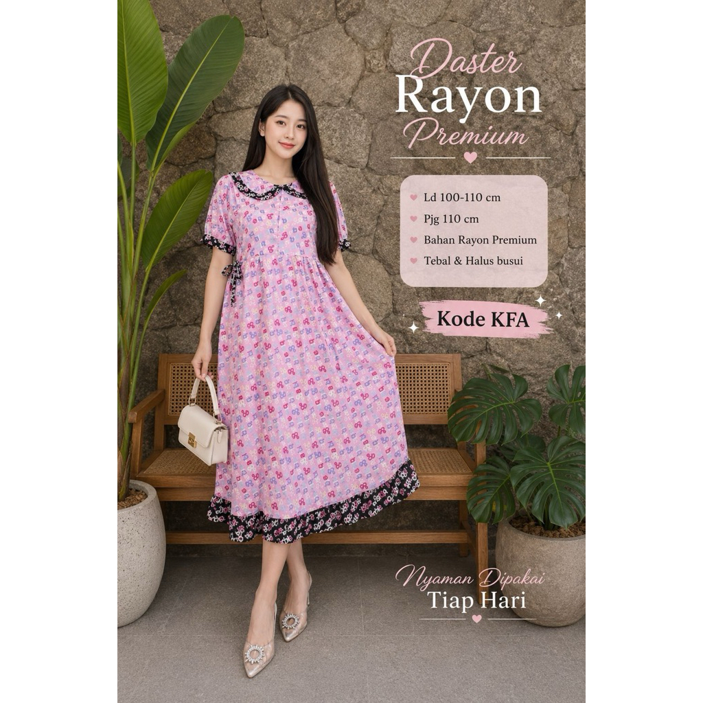 READY!!! Daster Rayon premium kfa kfe