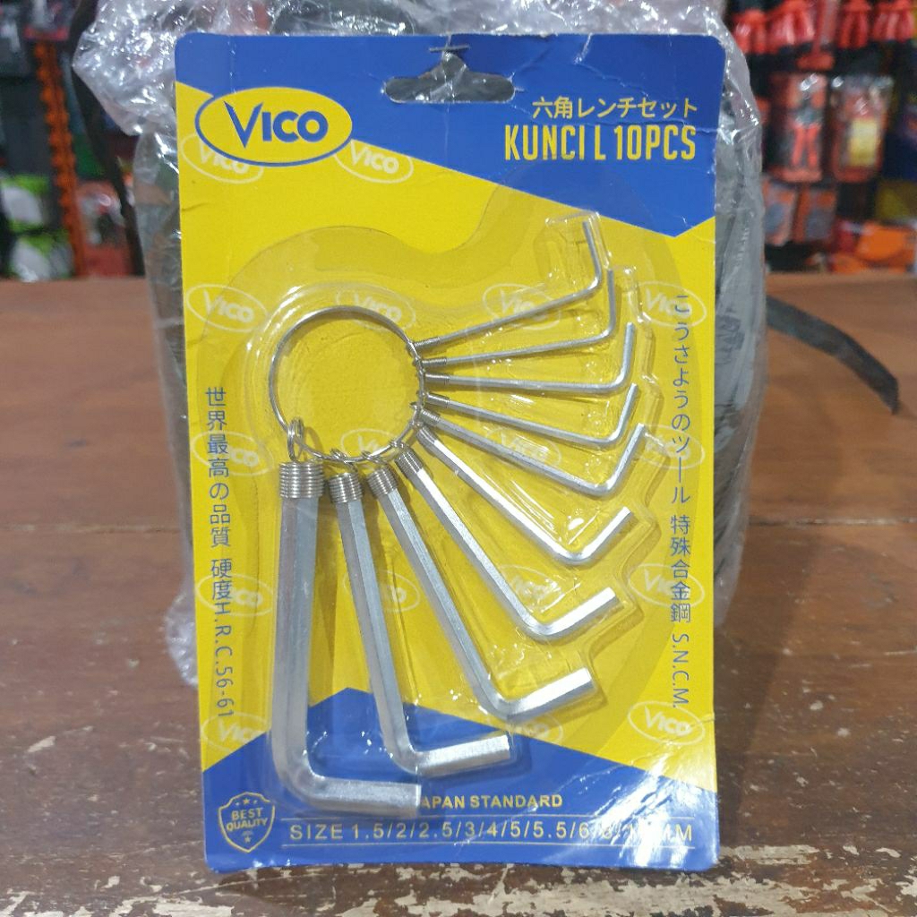 VICO Kunci L Set 10 pcs Pendek