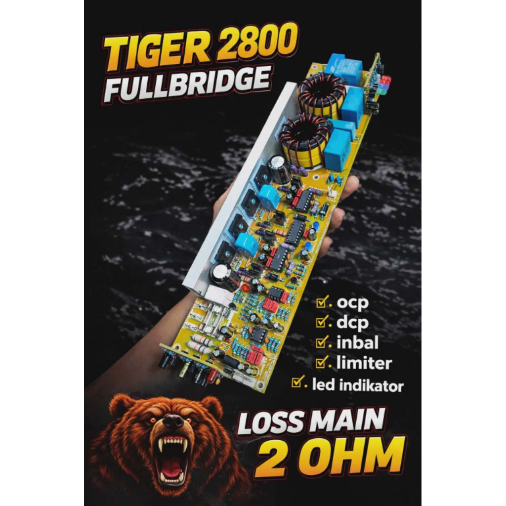 CLASS D TIGER 2800 FULLBRIGDE 2 OHM