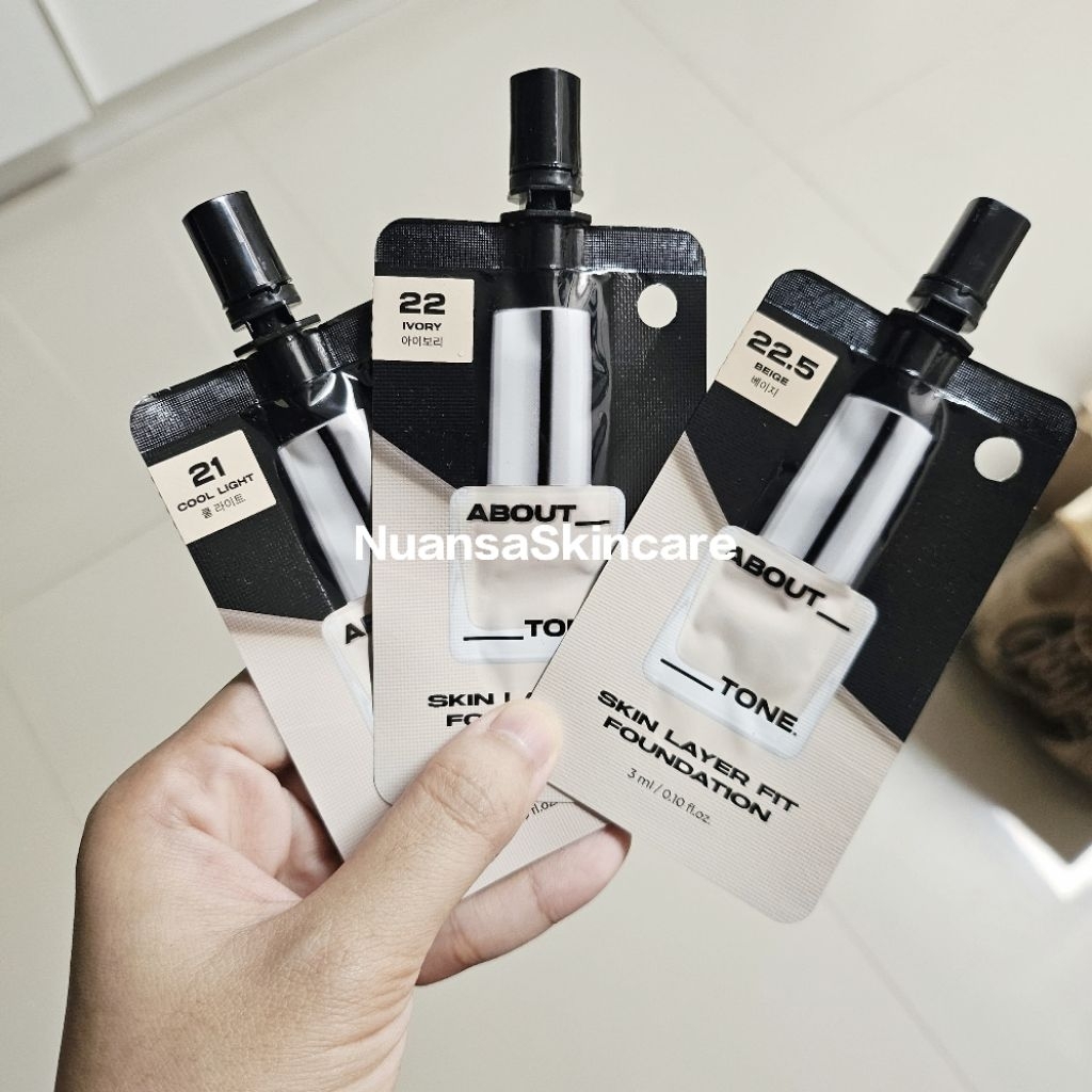 About Tone Skin Layer Fit Foundation 3ml