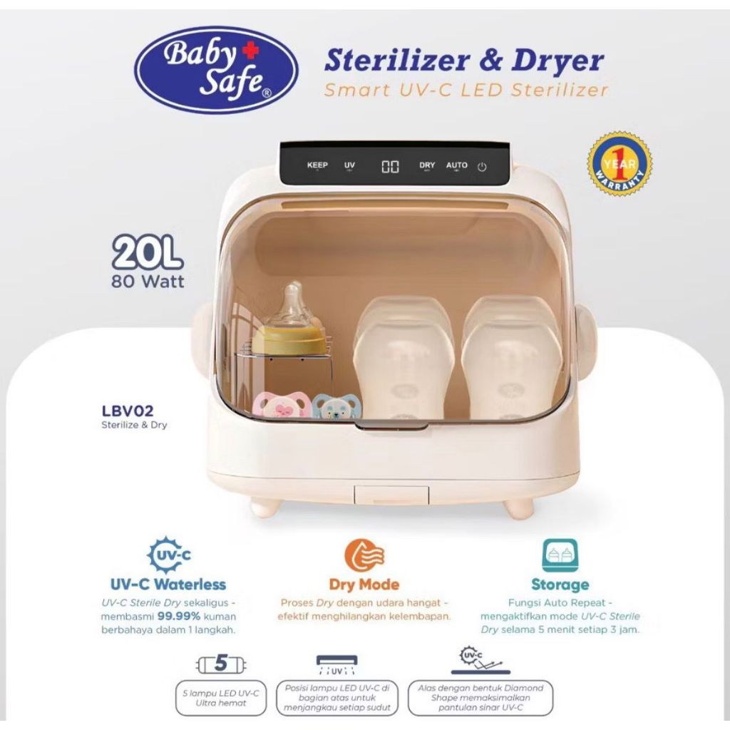 Babysafe UVC Sterilizer 20 L