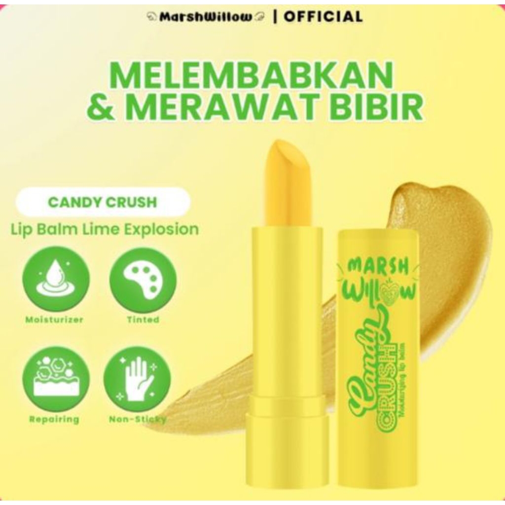 MARSHWILLOW CANDY CRUSH MOISTURIZING LIP BALM LIME EXPLOSION