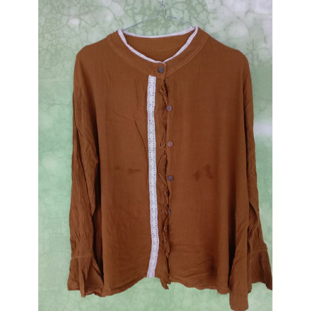 Blouse tangan kerut