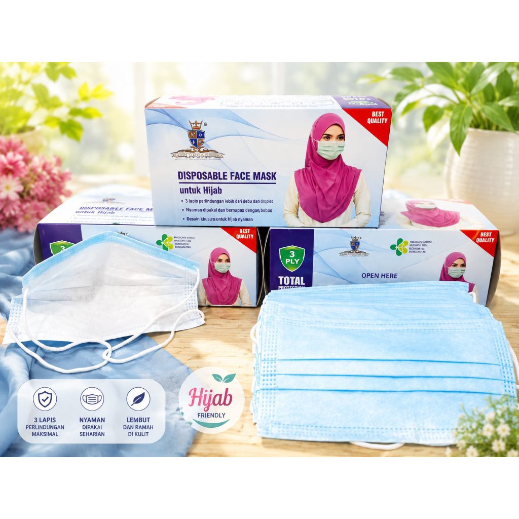 Masker Hijab headloop isi 50pcs PMI