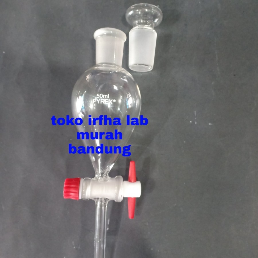 CORONG PEMISAH 50ML KRAN TEFLON PYREX