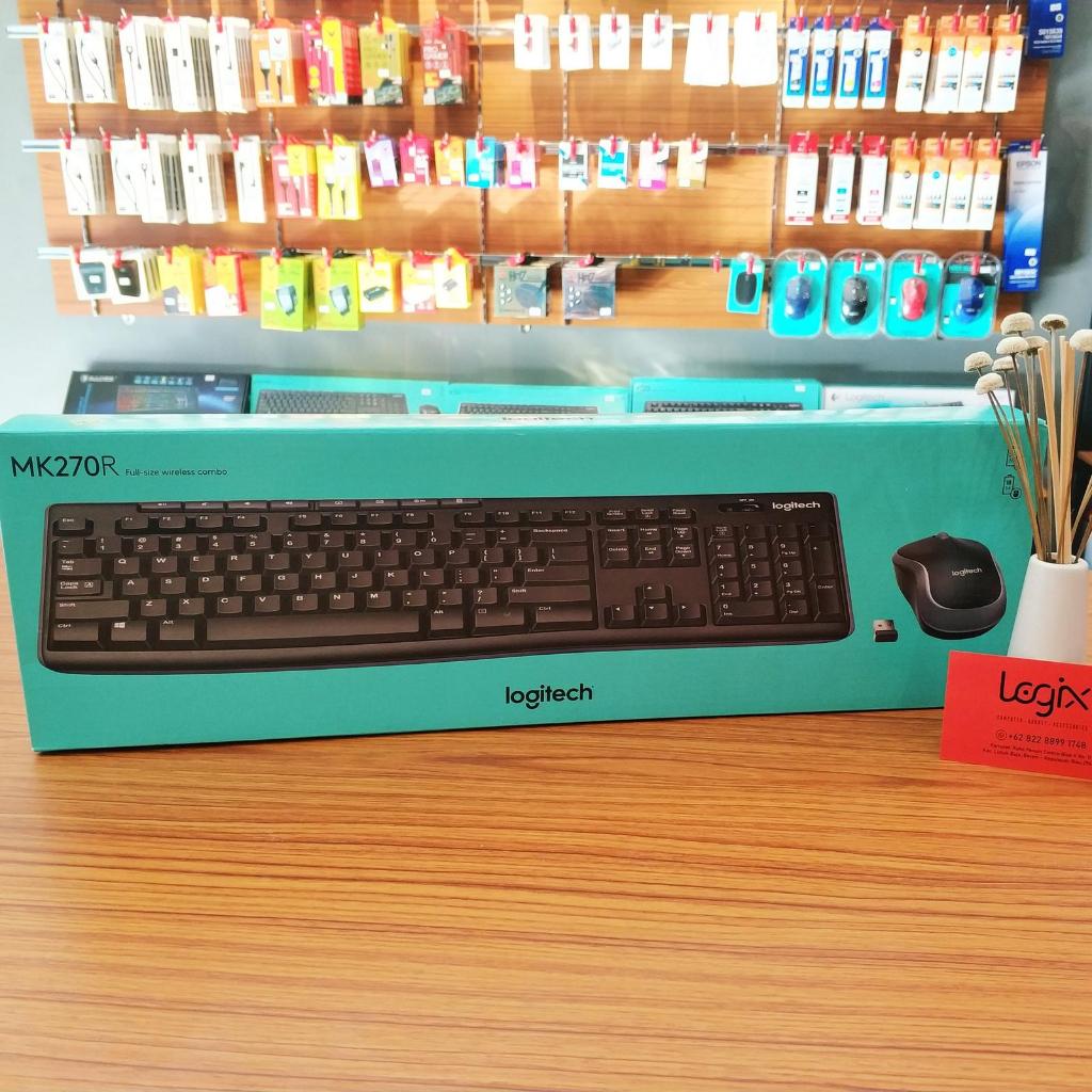 Logitech MK270r Combo Keyboard dan Mouse Wireless Multimedia Keys