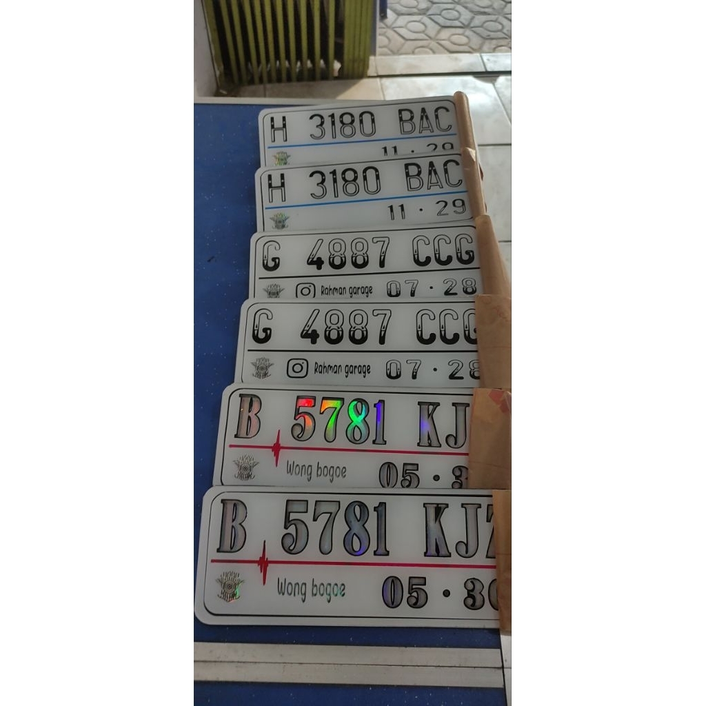 PLAT NOMOR AKRILIK CUSTOM PREMIUM