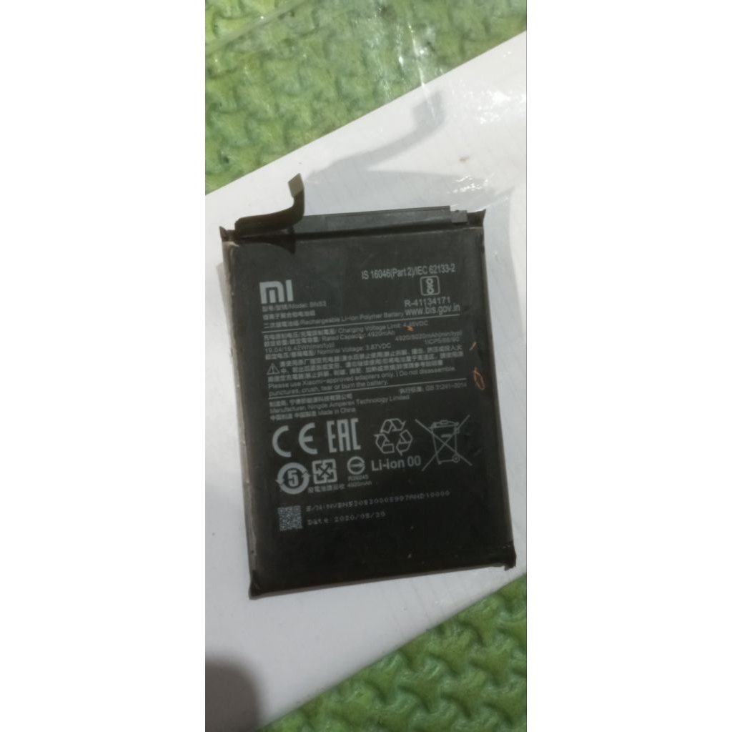 Batre redmi not9 pro oricopotan