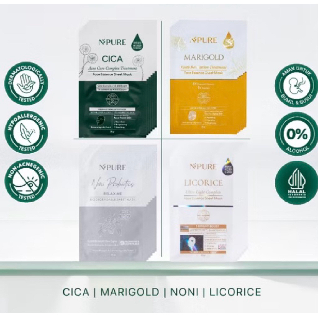 N'PURE SHEET MASK all variant