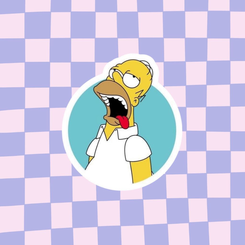 stiker homer Simpson