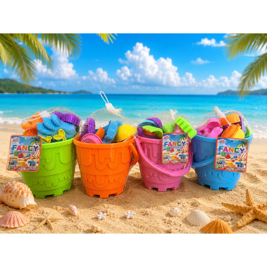 Beach Bucket Set Mainan Anak Ember Cetak Pasir 1 Set