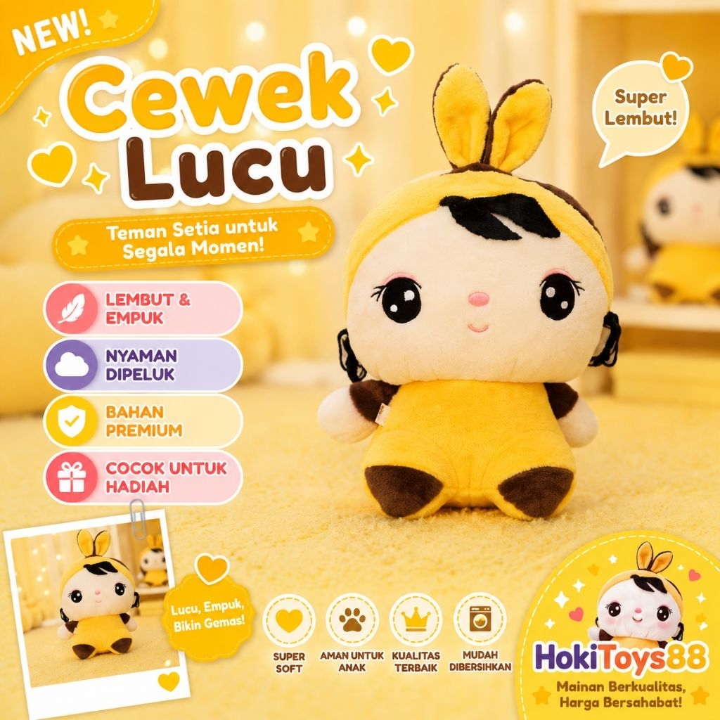 Boneka Cewe Kuning (SNI)