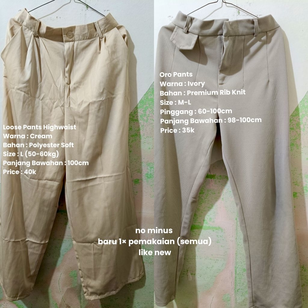 Preloved Loose Pants Highwaist
