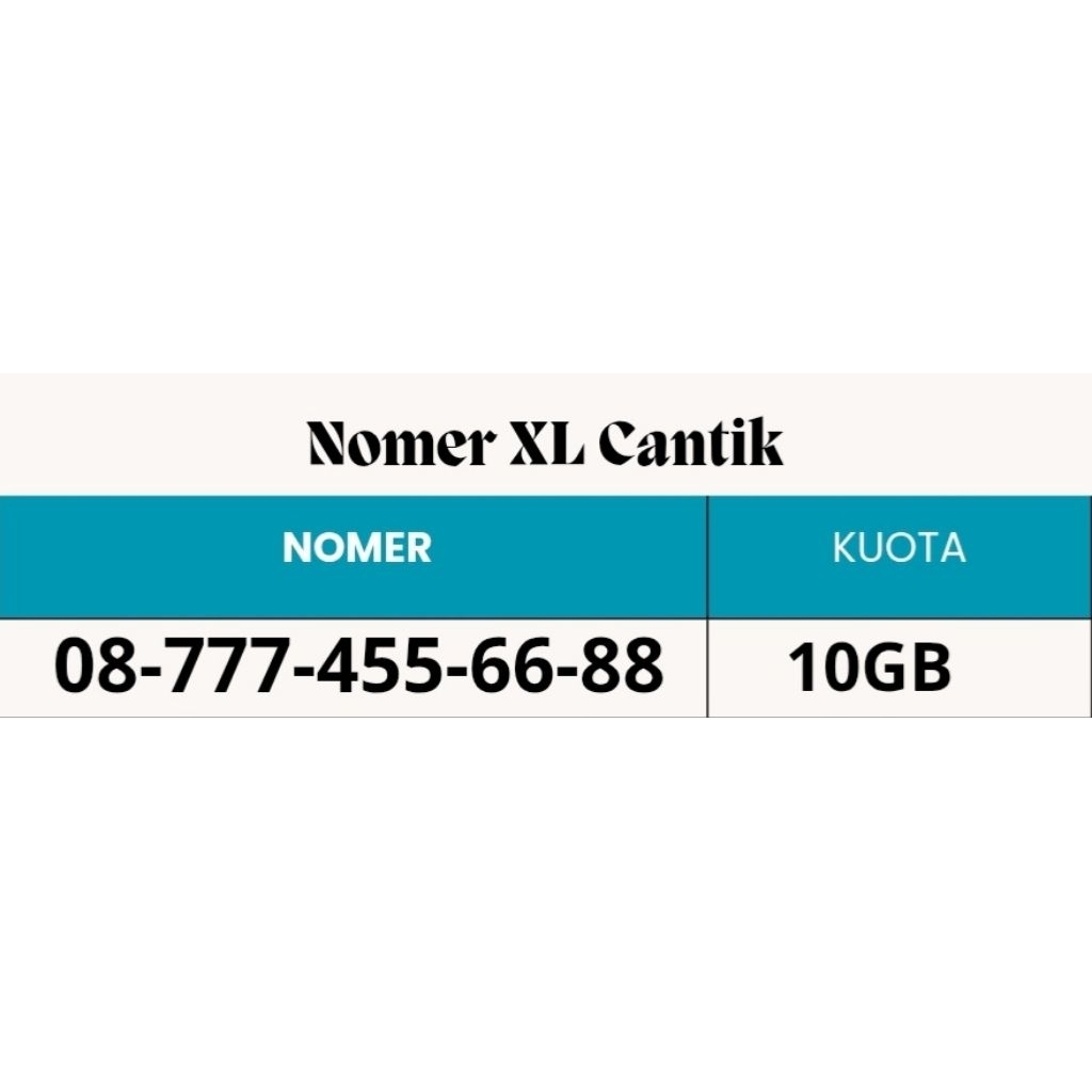 perdana XL nomor cantik
