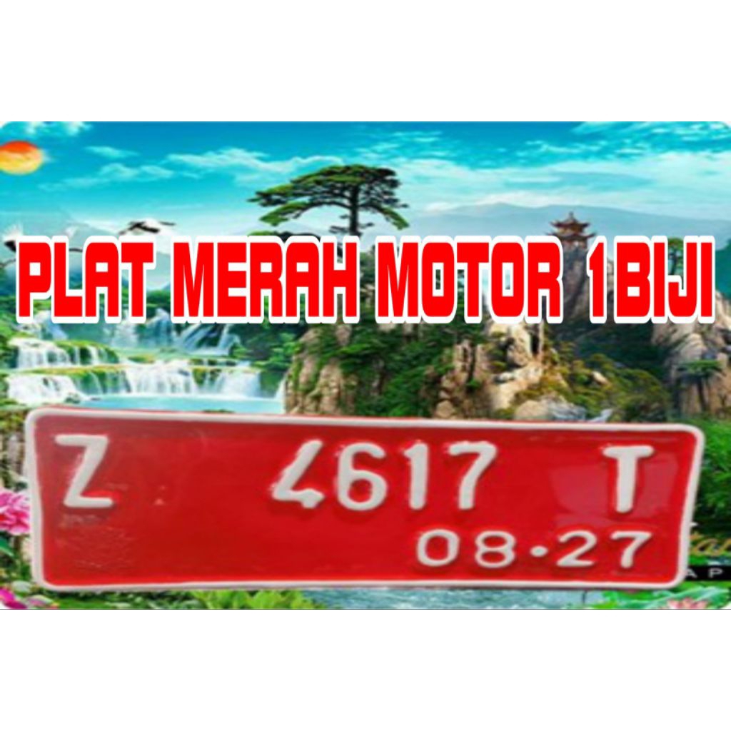 plat nomor motor standar