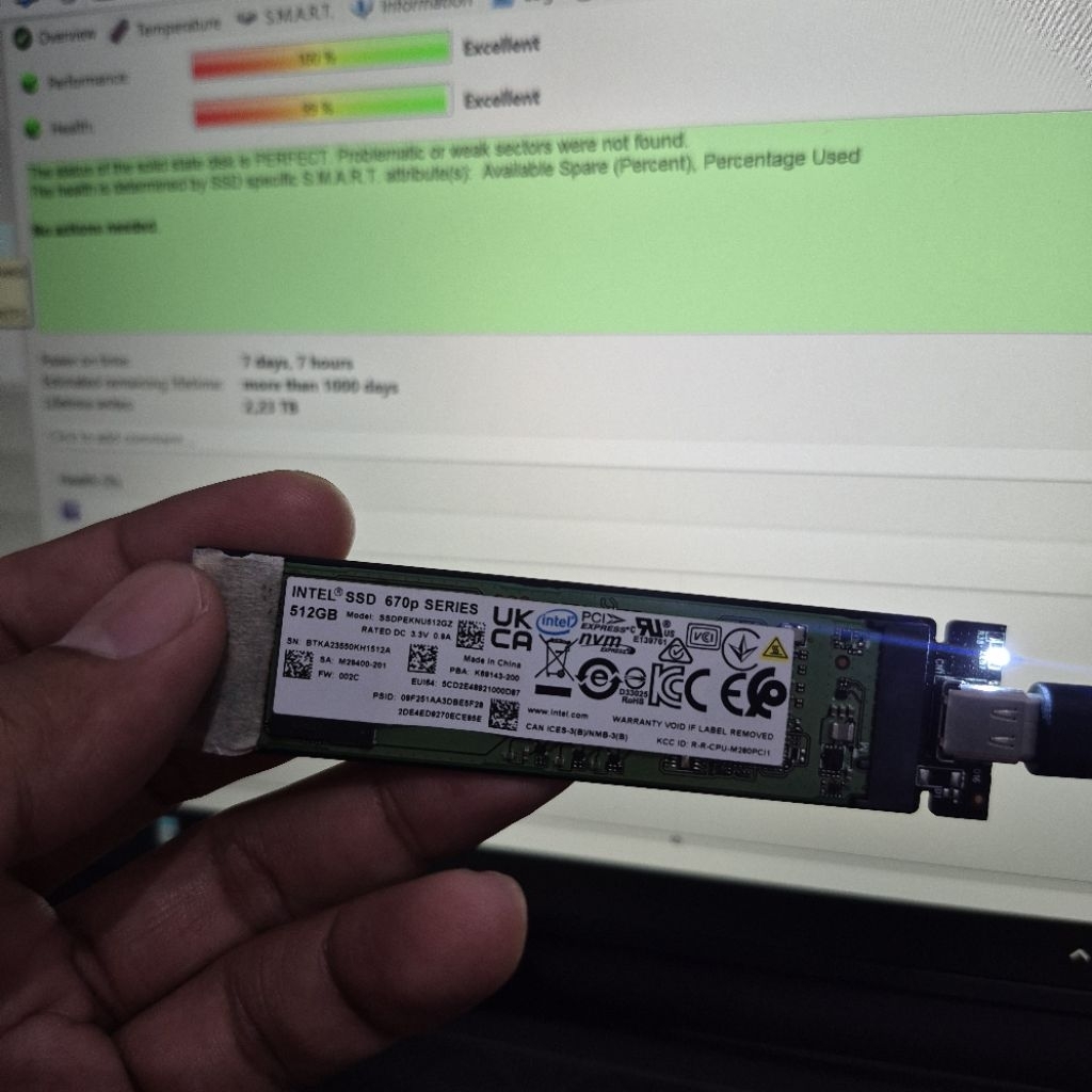 SSD NVME INTEL VGEN 512 2nd
