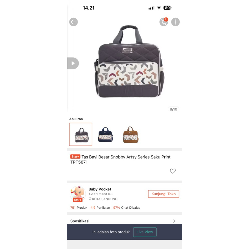 Tas bayi snooby preloved new