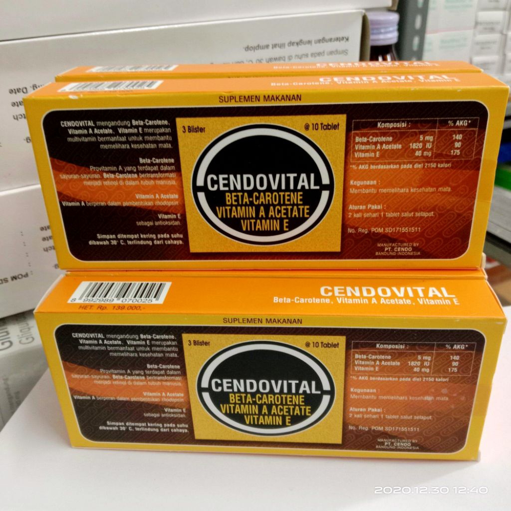 CENDOVITAL BOX 30 TABLET