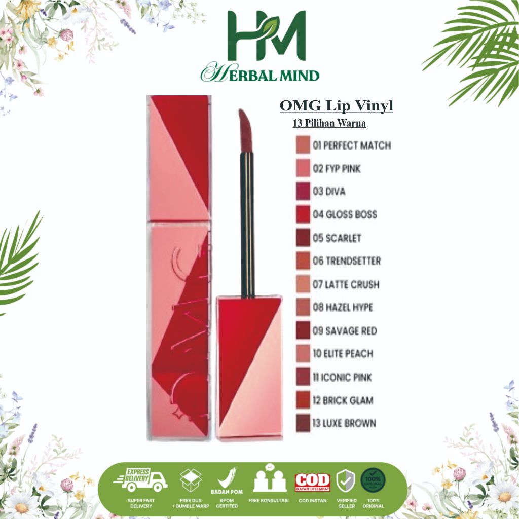 OMG Colorlast Lip Vinyl 2.5 gr - 12pcs