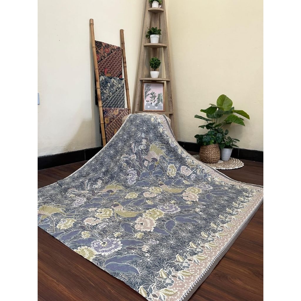 Kain Batik Solo print motif bunga