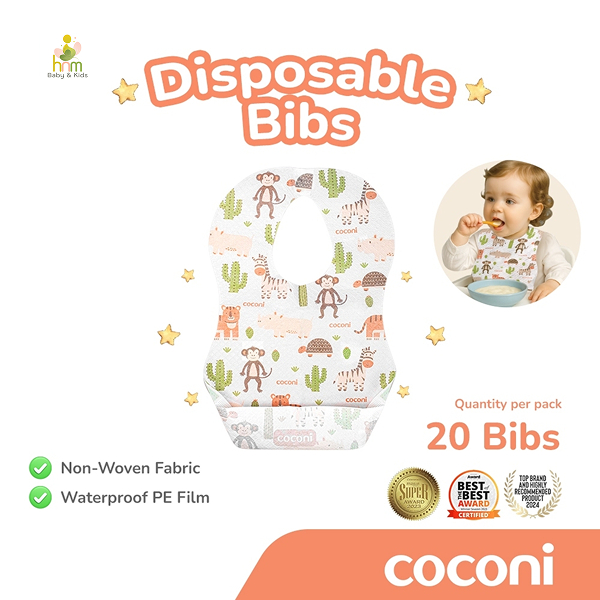Coconi Disposable Bibs Isi 20