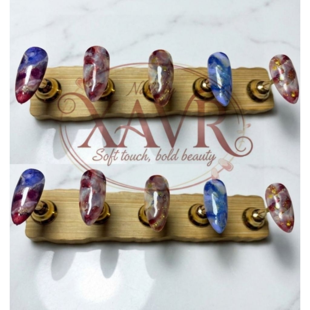 press on nails bisa custom MARBLE