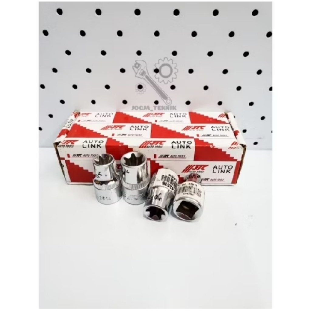 JTC Star Bits Socket E10 E11 E12 E14 E16 E18 E20 E22 / Kunci Sock Model Bintang E 1/2" JTC