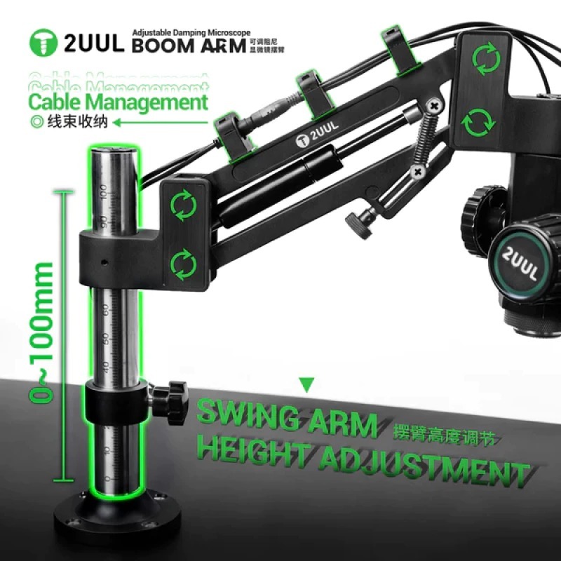 Stand Microscope 2UUL MS71 Adjustable Damping Microscope Boom Arm