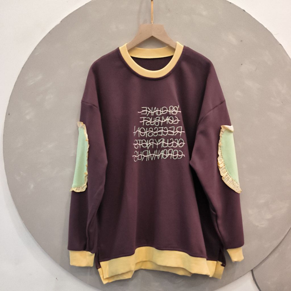 SWEATER KAOS RUFFLE PREMIUM | SWEATER LUCU