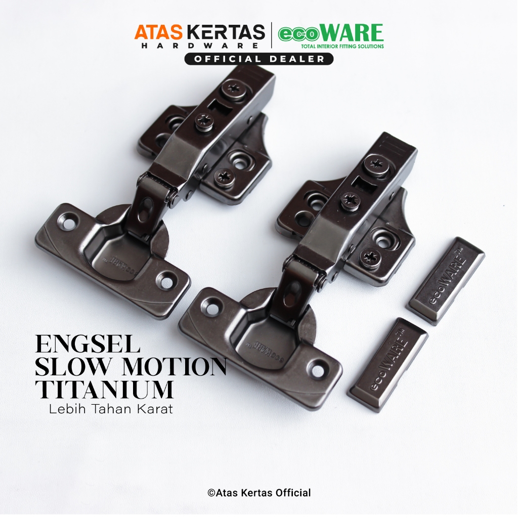 Ecoware Engsel Sendok Titanium 3D Slow Motion Premium