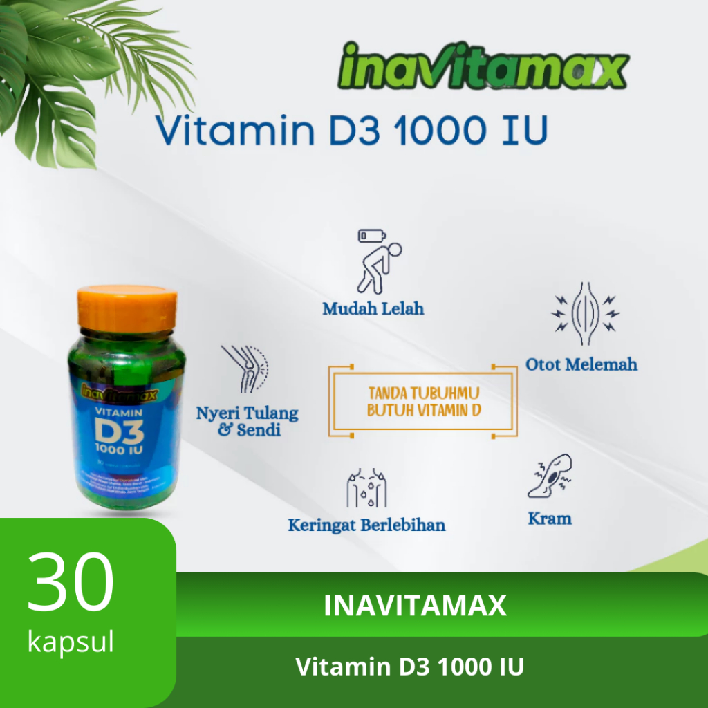 Inavitamax Vitamin D3 1000 IU - 30 Kapsul