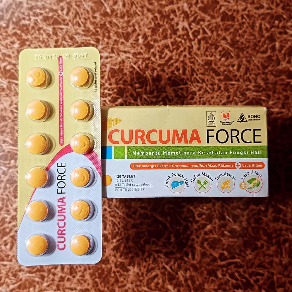 Curcuma Force Tablet 1 strip isi 12 tablet