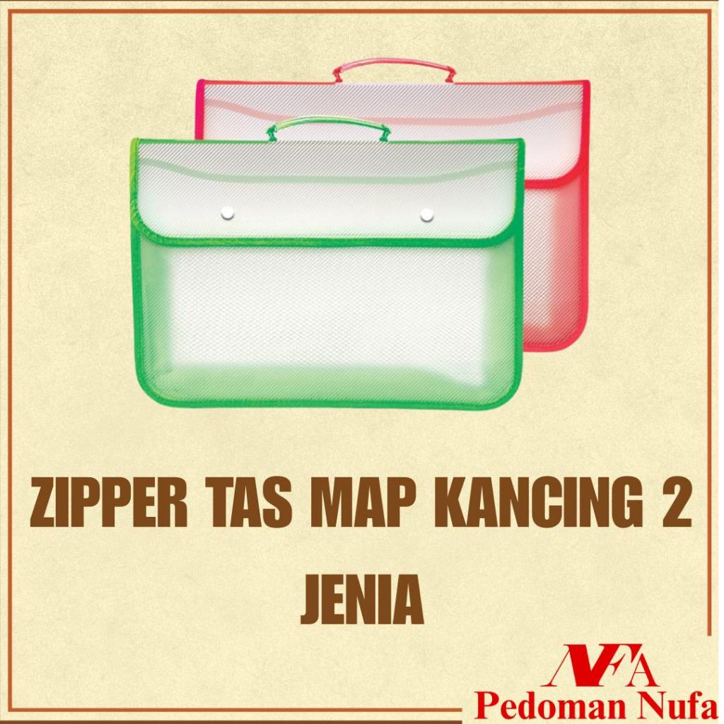 ZIPPER JENIA TAS MAP KANCING / PCS