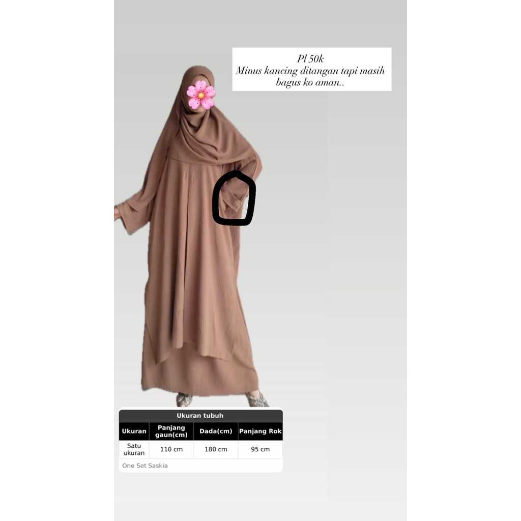 One set cringkle coklat