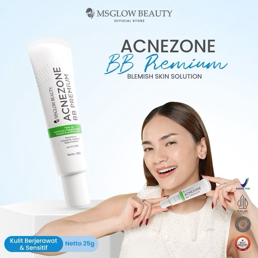 MS GLOW ACNEZONE BB PREMIUM - 25gr