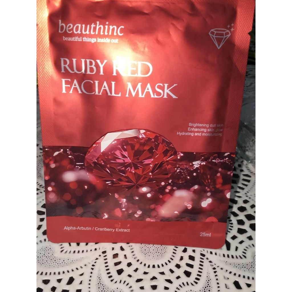 Beauthinc Ruby Red Facial Mask (1 PCS)