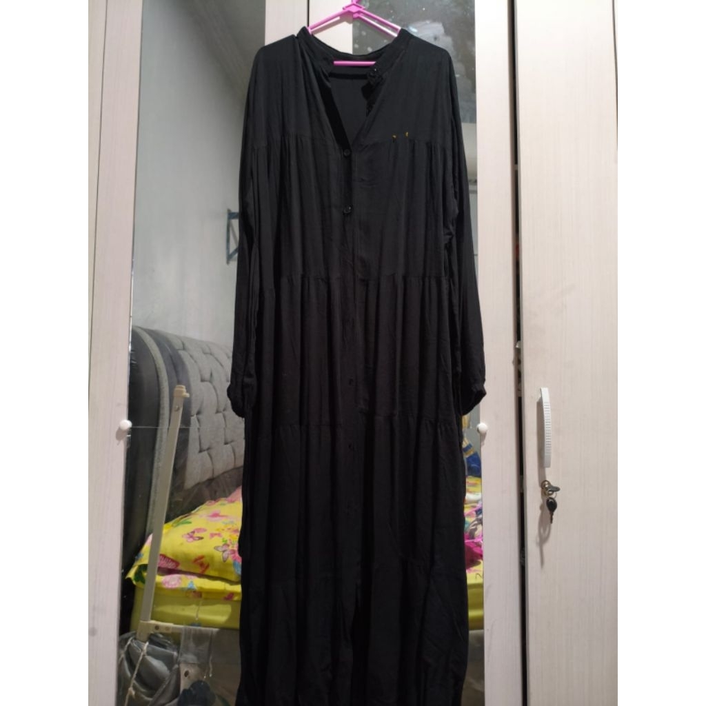 baju gamis hitam polos